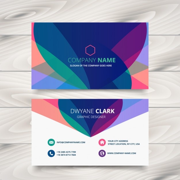 Free vector modern colorful business card