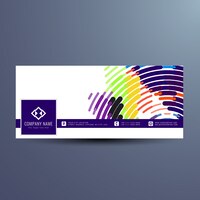 Free vector modern colorful facebook banner