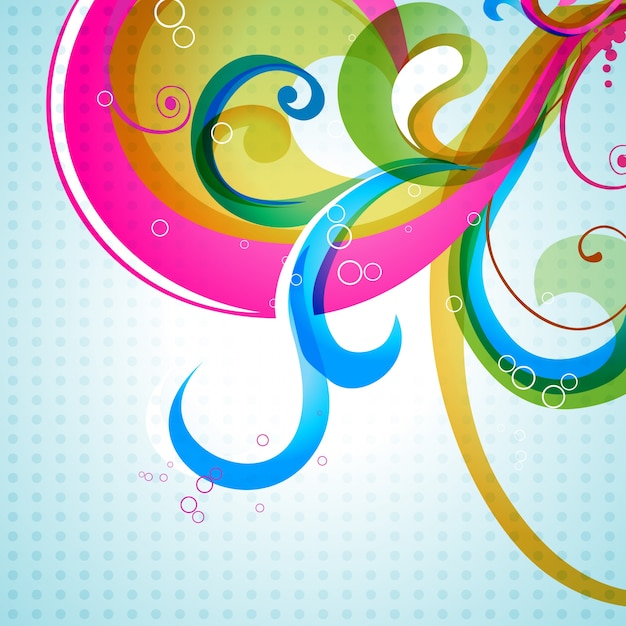 Modern colorful floral background