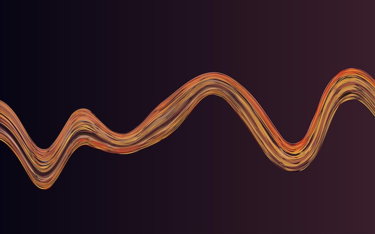 Free Vector modern colorful flow poster wave liquid shape in black color background art design for your design project vector illustration