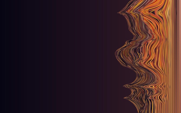 디자인 프로젝트 벡터 일러스트 레이 션에 대 한 검은 색 배경 아트 디자인 현대 다채로운 흐름 포스터 웨이브 액체 모양