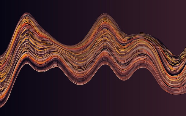 Vettore gratuito poster di flusso colorato moderno wave forma liquida su sfondo nero design artistico per il tuo progetto di design illustrazione vettoriale