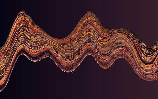 Modern colorful flow poster Wave Liquid shape in black color background Art design for your design project Vector illustration