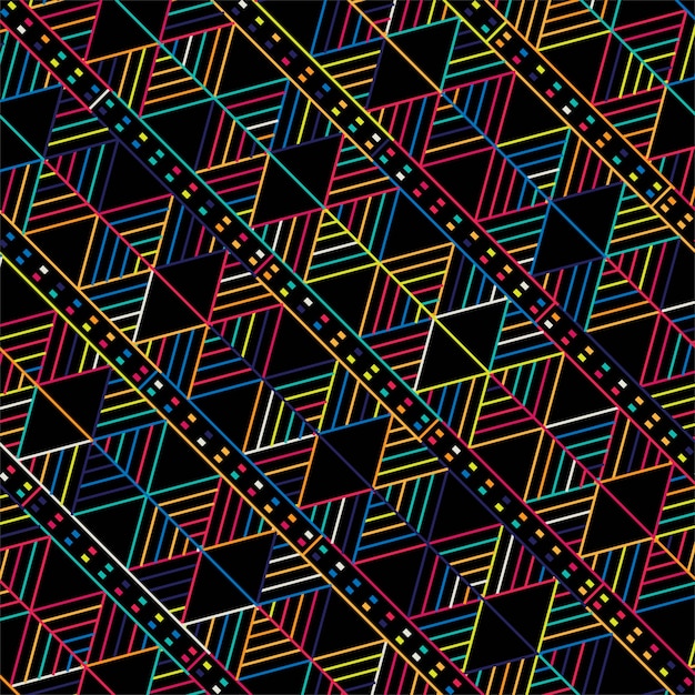 현대 다채로운 기하학적 패턴 배경