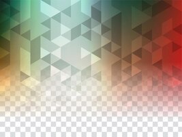 Free vector modern colorful geometric transparent background