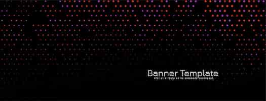 Free vector modern colorful halftone dark banner