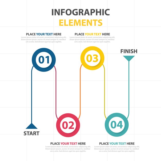 Красочный абстрактный бизнес-инфографический шаблон