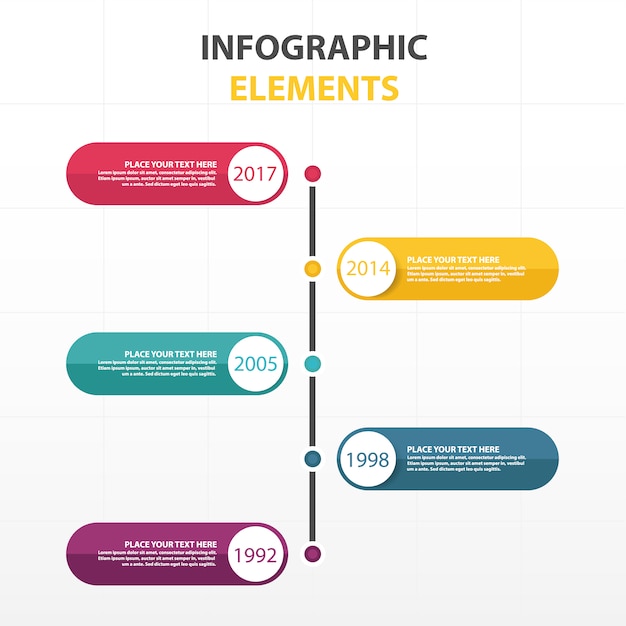 Красочный абстрактный бизнес-инфографический шаблон
