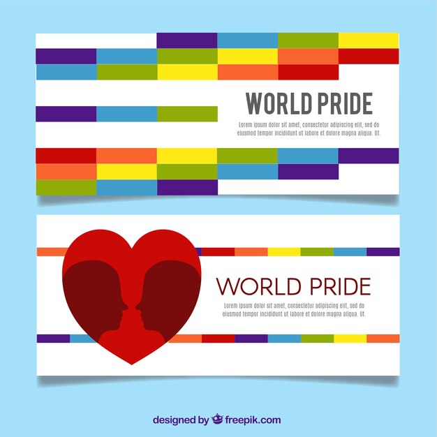 현대 다채로운 LGBT 프라이드 배너