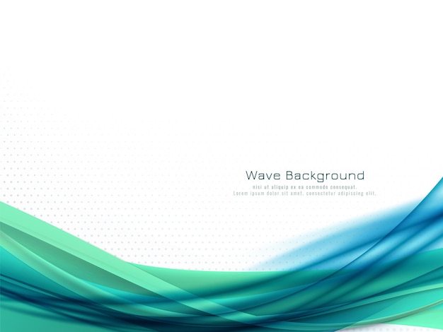 Free vector modern colorful stylish wave design background