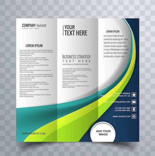 Free vector modern colorful trifold brochure