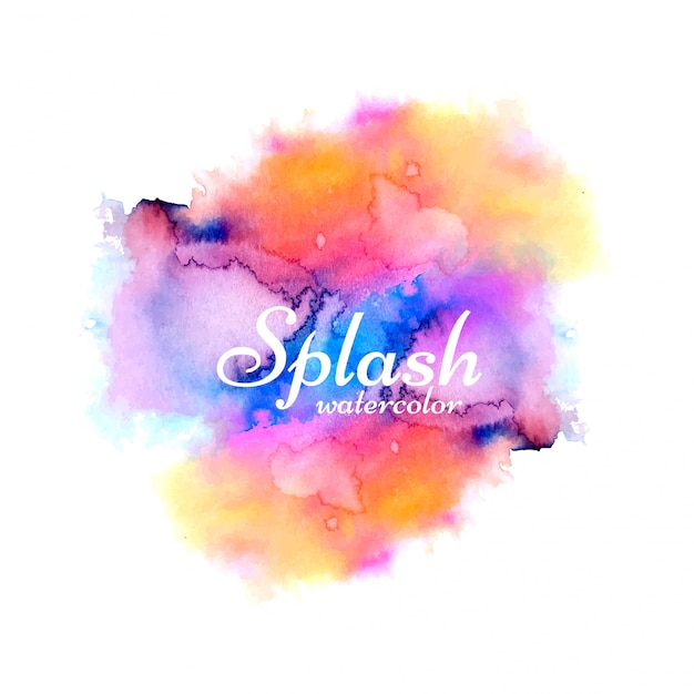 Free vector modern colorful watercolor splash design vector