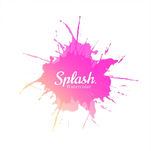 Modern colorful watercolor splash design