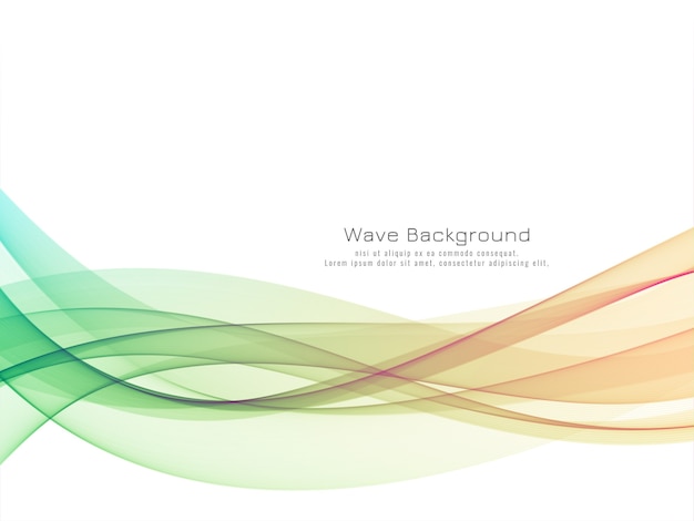 Modern colorful wave decorative background 