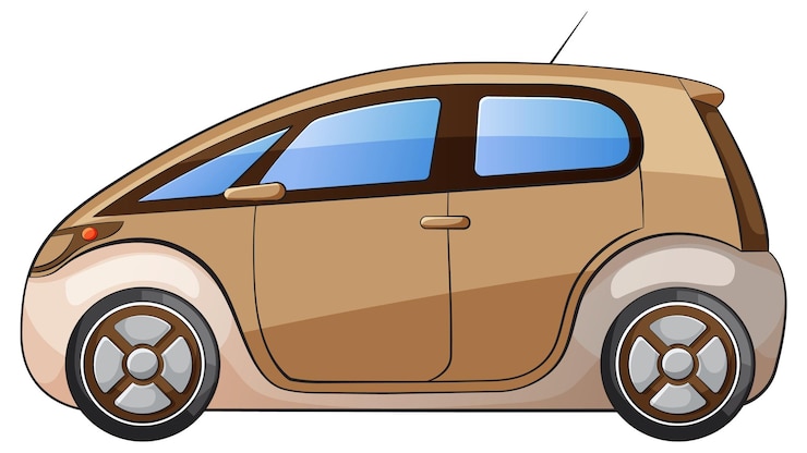 Free Vector modern compact car vector illustration