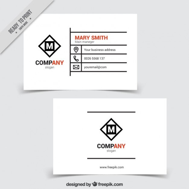 Modern company card template