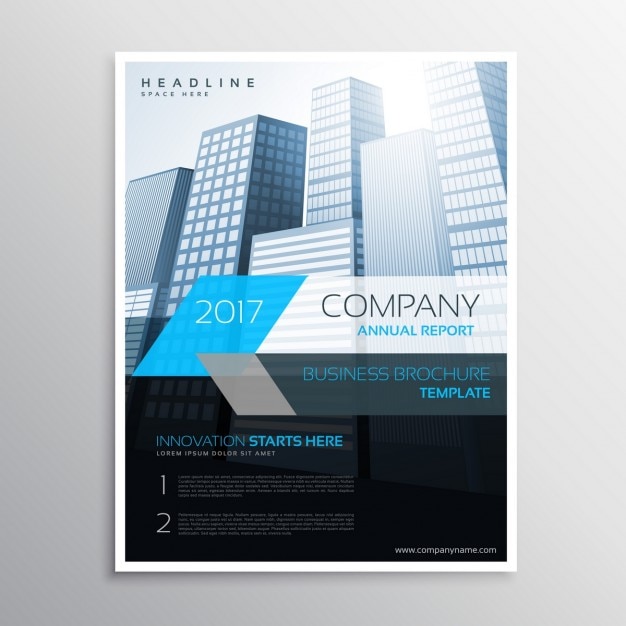 Modern company flyer with buildings