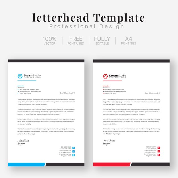 Modern company letterhead