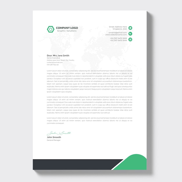 Free vector modern company letterhead