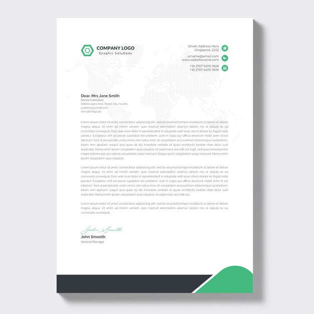 Modern company letterhead