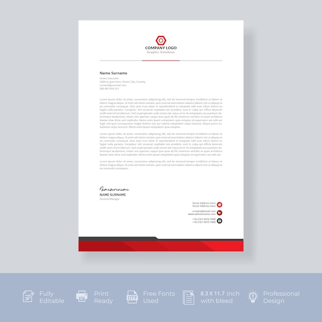 Modern company letterhead