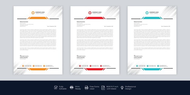 Modern company letterhead