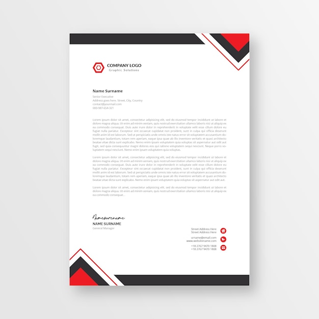 Modern company letterhead