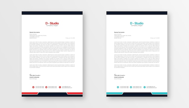 Modern company letterhead