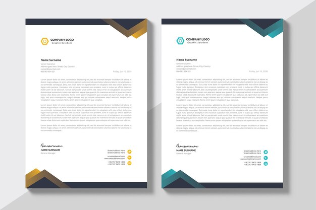 Modern company letterhead