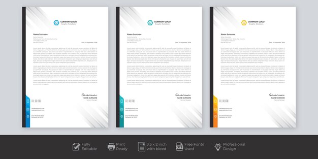 Modern company letterhead