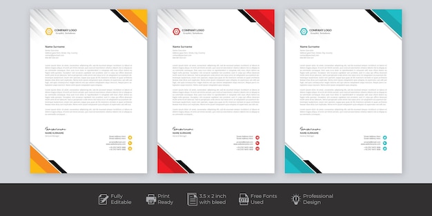 Modern company letterhead