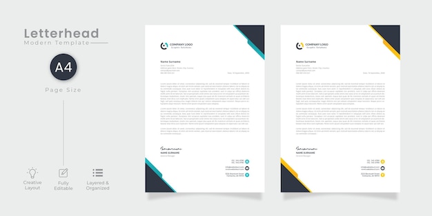 Modern company letterhead