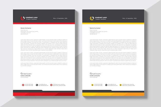 Free vector modern company letterhead