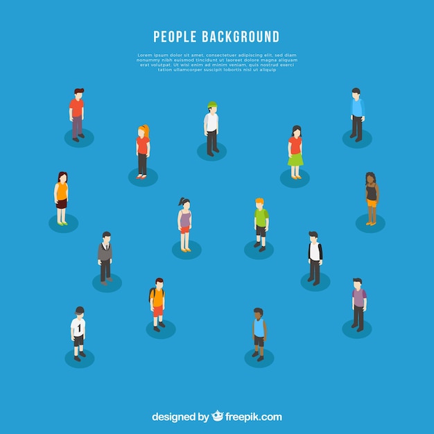 Free vector modern composition with flat people