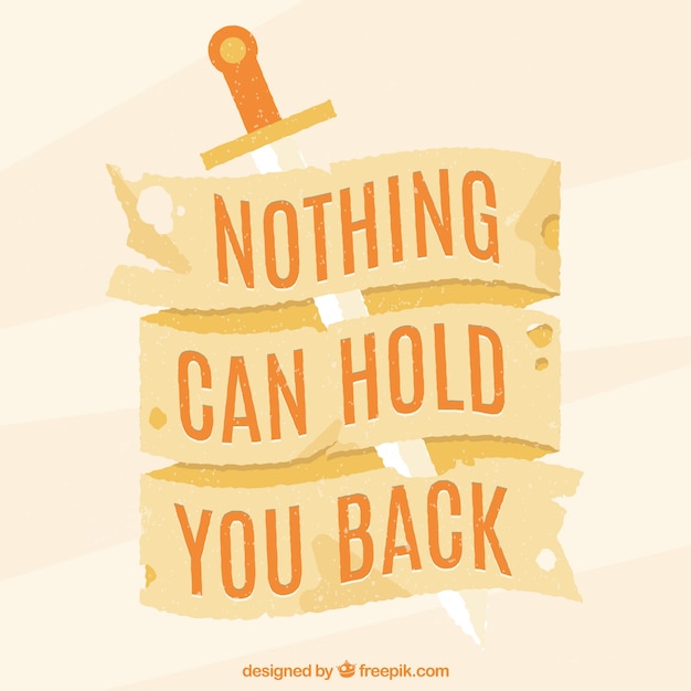 Free vector modern composition with motivation quote