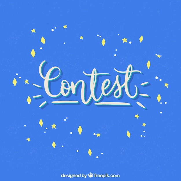 Free vector modern contest lettering with flat design