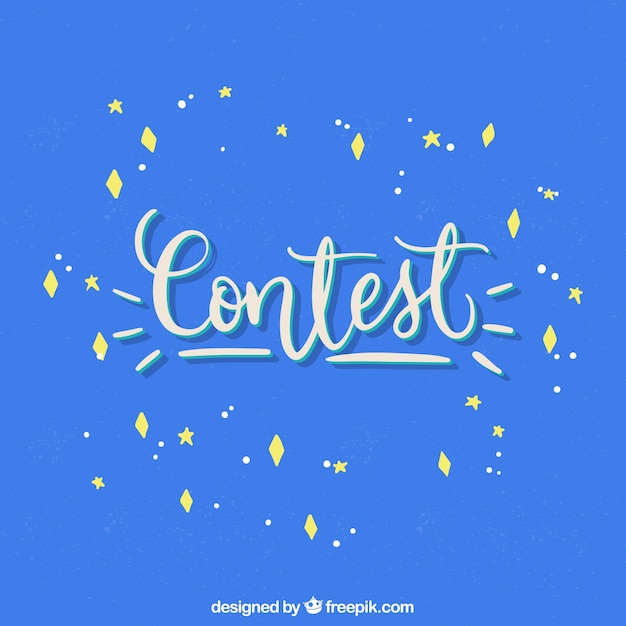 Modern contest lettering with flat design