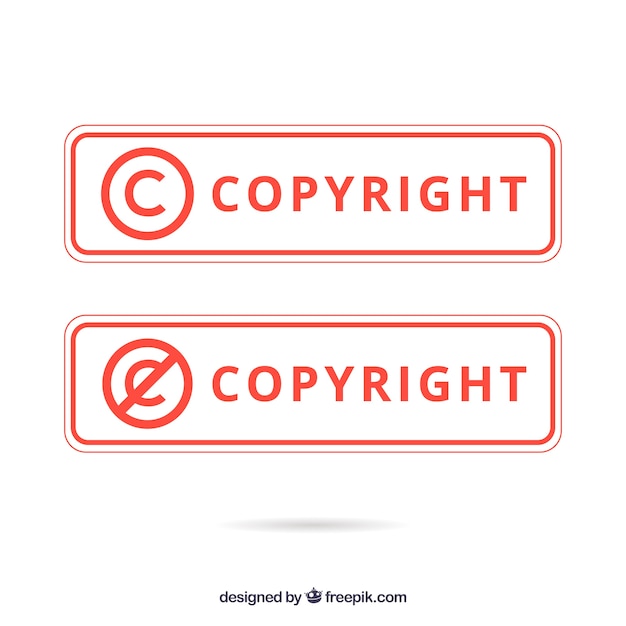 Modern copyright symbol template