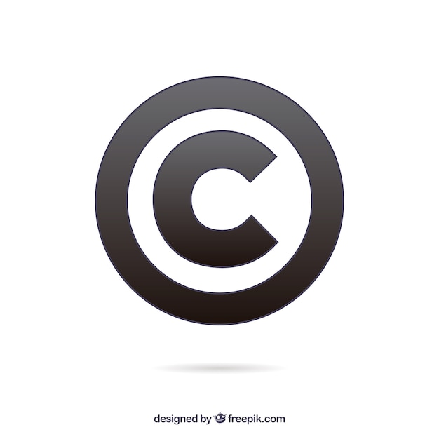 Free vector modern copyright symbol template