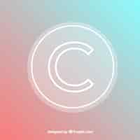 Free vector modern copyright symbol