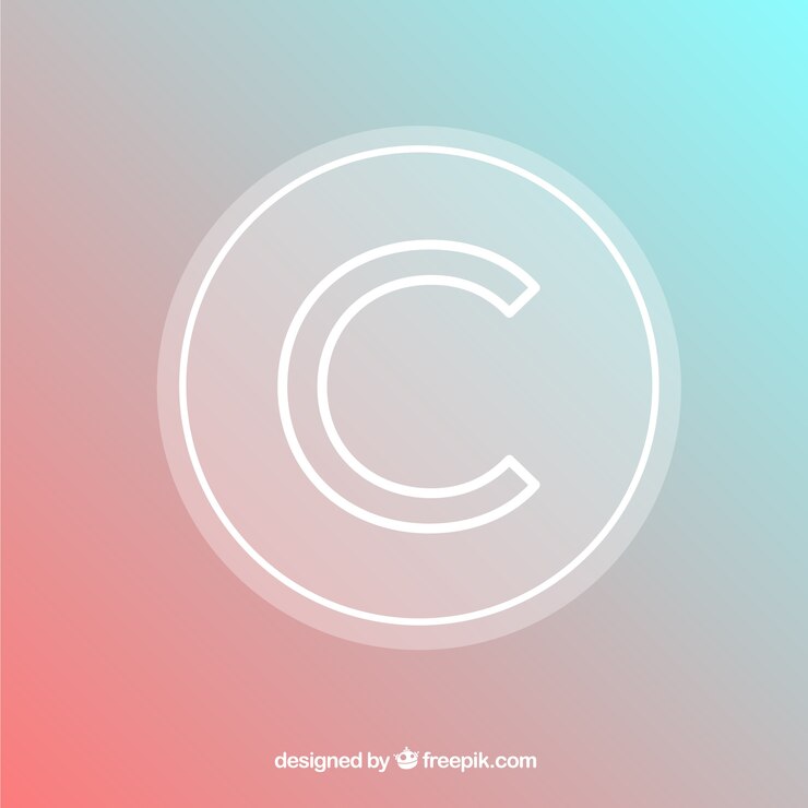 Free Vector modern copyright symbol