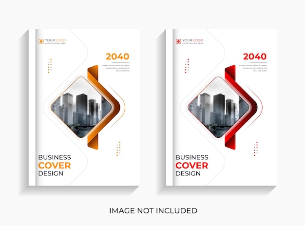 Modern corporate annual business cover design  set premium vector