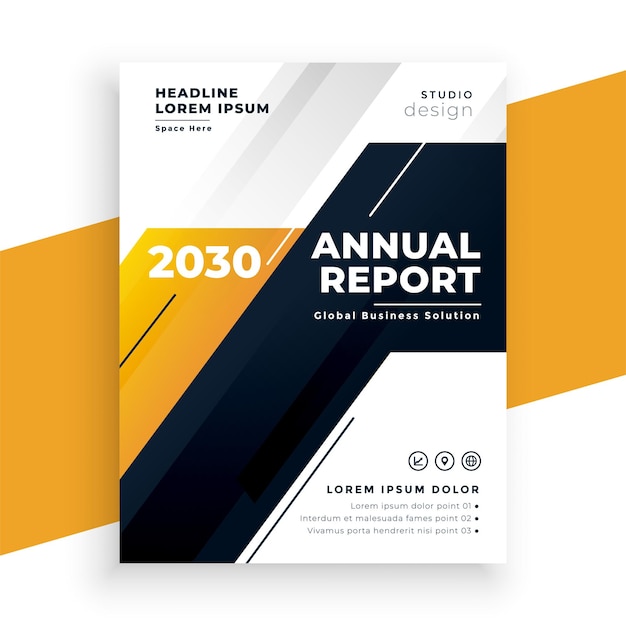 Modern corporate annual report brochure layout a firm document vector