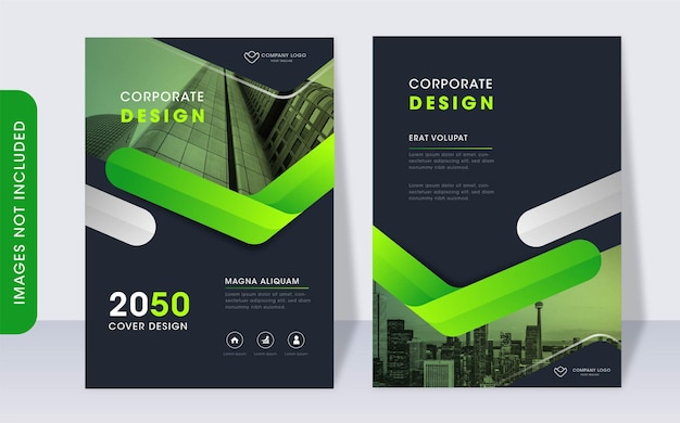 Modern corporate book cover template