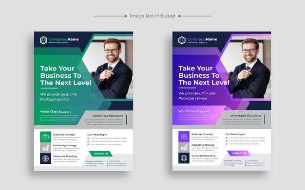 Modern corporate business flyer template for promotion