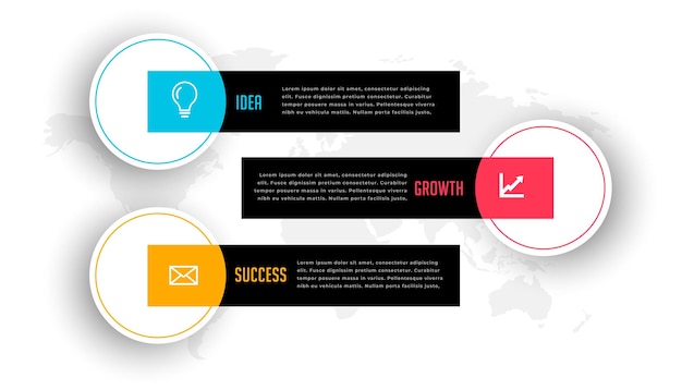 Free vector modern corporate infographic sequence chat template for data visualization vector