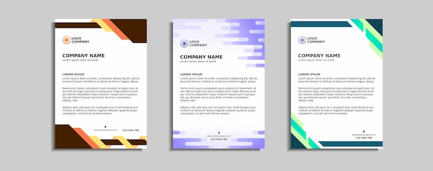 Modern corporate letterhead template design