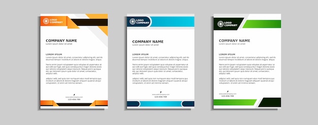 Modern corporate letterhead template design