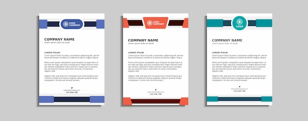 Modern corporate letterhead template design