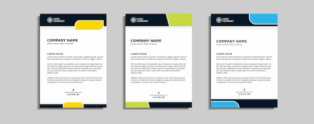 Modern corporate letterhead template design